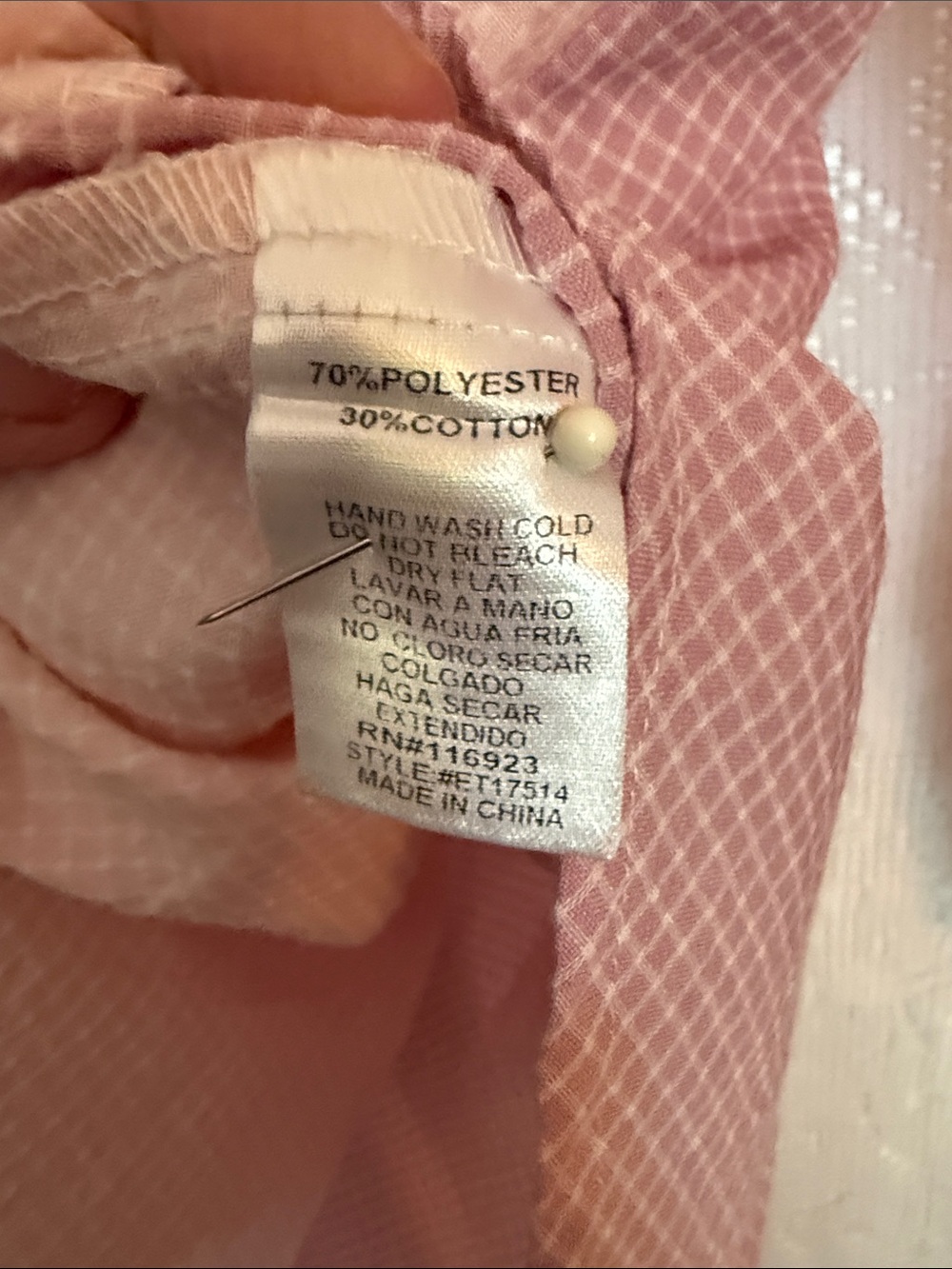 Easel Pink Patchwork Long-Sleeve Button-Up Shirt - Picture 3 of 5